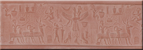 clay relief in the exhibition 