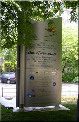 Lilienthal-Denkmal, Berlin, Köpenicker Straße; Foto: Runge